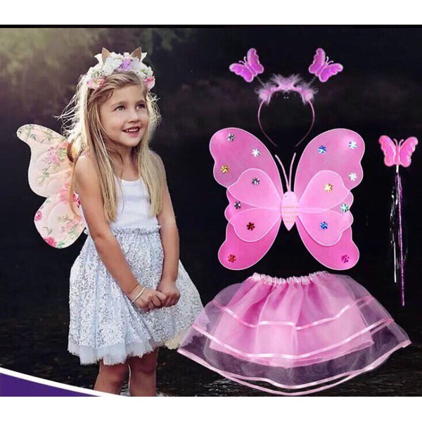 ANGEL WINGS COSTUME SET WITH SKIRT