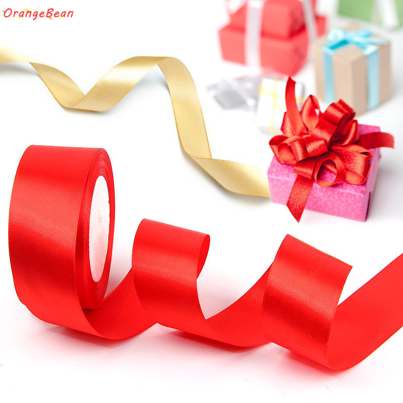 (25 หลา / ม้วน) ริบบิ้นซาติน 40 มม. ดอกกุหลาบ วัสดุ Diy ริบบิ้น ห่อของขวัญ คริสต์มาส งานแต่งงาน ตกแต่ง ริบบิ้นผ้าไหม - รูปที่ 2