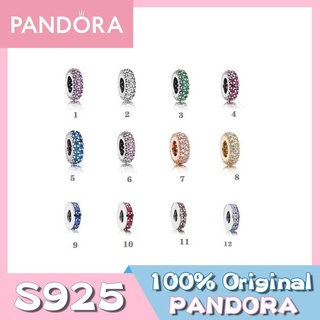 Pandora จี้ลูกปัดหิน รูปงู สีเงิน สีทอง สําหรับทําสร้อยข้อมือ ของขวัญวันเกิด DIY p825