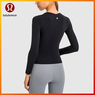 Lululemon  ใหม่ เสื้อท็อปแขนยาว ระบายอากาศ ใส่สบาย เหมาะกับการเล่นโยคะ กีฬา ฟิตเนส ds130