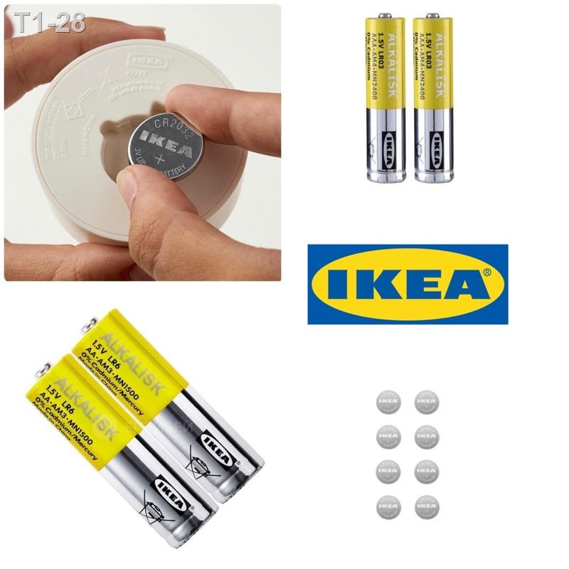 ▼☼(มีแยกขาย) IKEA ถ่านไฟฉาย ถ่าน อัลคาไลน์ จาก อิเกีย AA AAA CR2032 ถ่านก้อนกลม ถ่านก้อนใหญ่ ถ่านก้อ