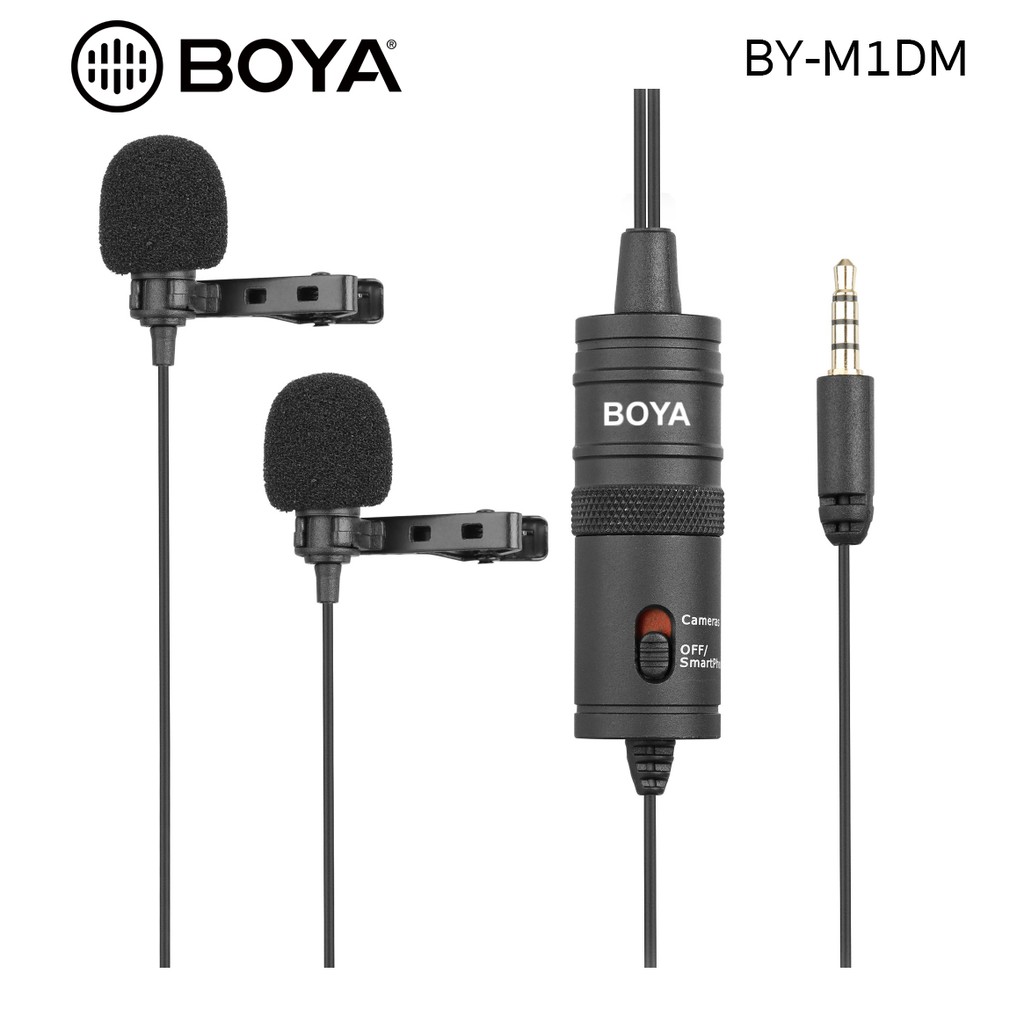 Microphone BOYA BY-M1DM Dual Omni-Directional Lavalier Mic