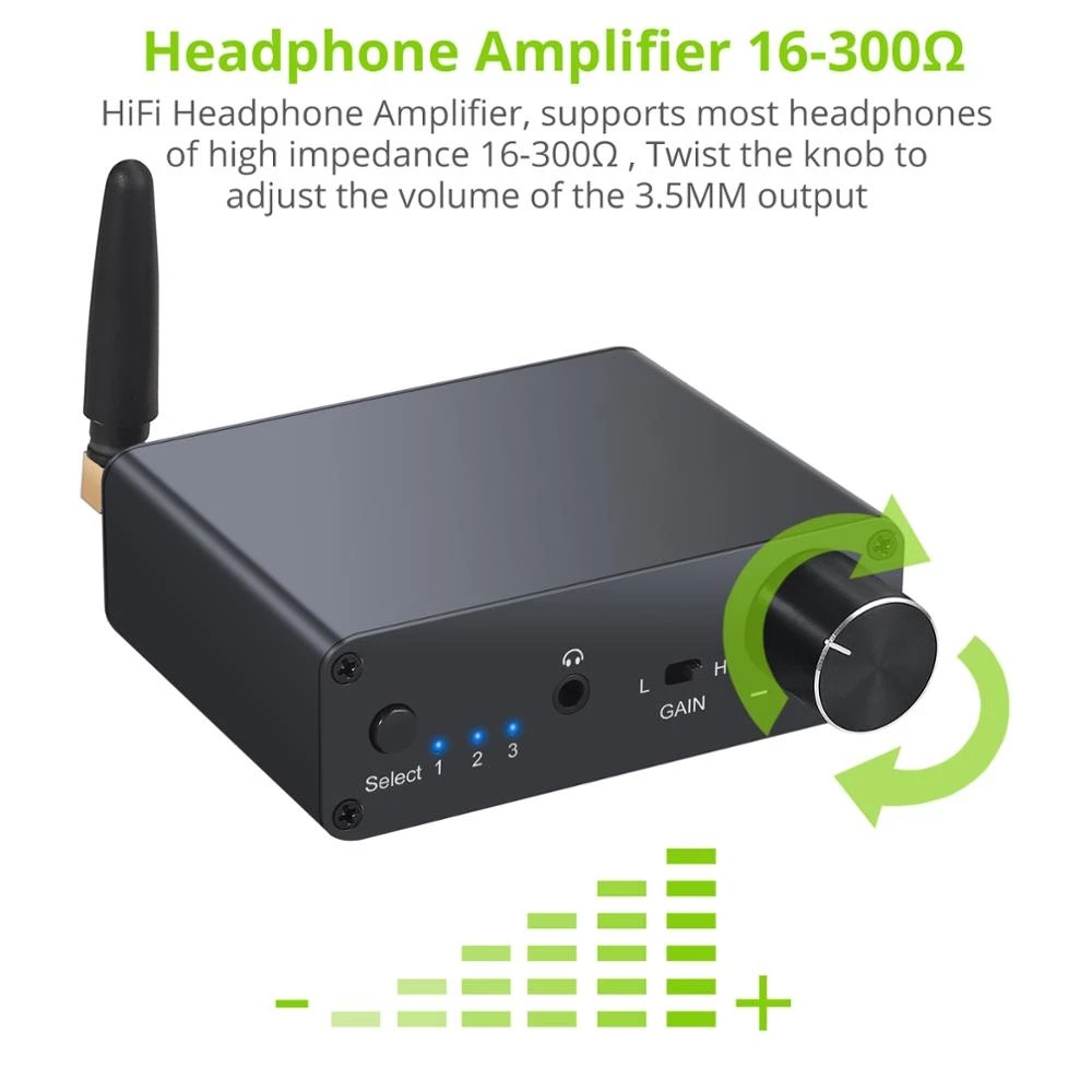 อะแดปเตอร์แปลงเสียงดิจิทัล 192k บลูทูธ 3.5 มม. รองรับ AAC HomeAudio