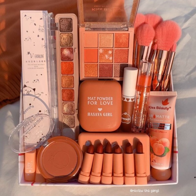 ส่งฟรี/ส่งไว เซ็ตแต่งหน้า 15 ชิ้น Make Up Set โทนพีช ชุดเครื่อง​ส​ำ​อา​งค์​ ของขวัญวันเกิด เซอร์ไพรส์แฟน