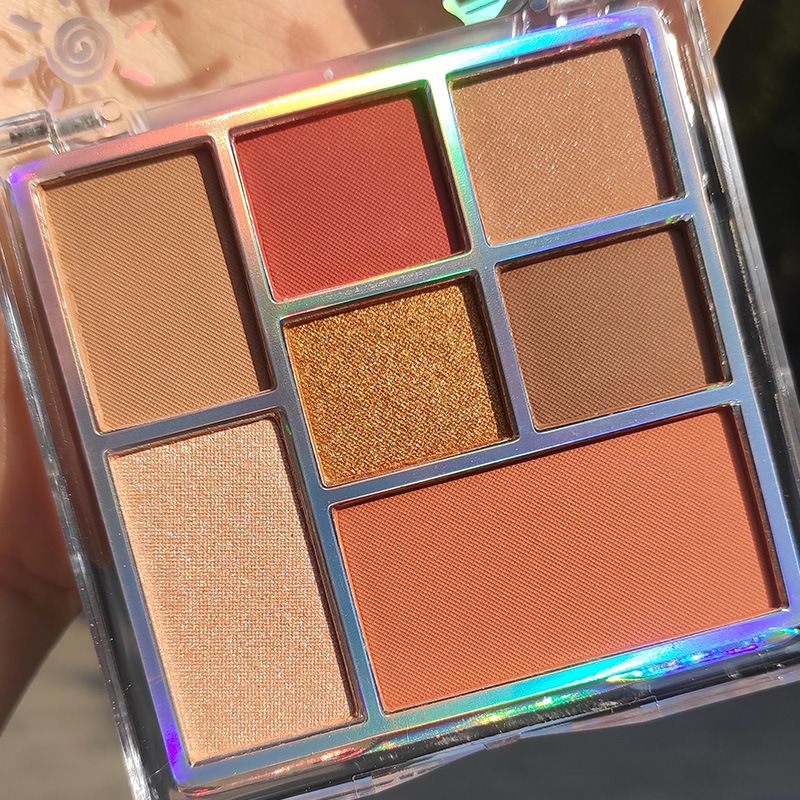 Y5082 Lameilaพาเลทอายแชโดว์ 7 สี เนื้อแมตต์สีเหลี่ยมชิมเมอร์สําหรับแต่งหน้า - รูปที่ 2