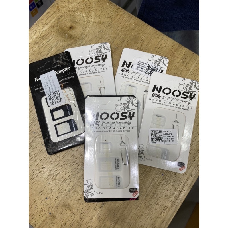 ขาต่อซิม ถาดซิม ตัวต่อ ตัวแปลงsim แถมเข็มจิ้มซิม 1ชุดได้ 4 อะแดปเตอร์ซิม adapter ใช้ได้กับซิมทุกยี่ห้อ ais dtac true