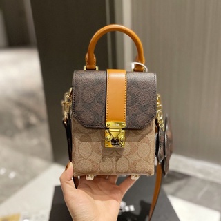 สินค้าใหม่-Coach-กระเป๋าผู้หญิง/กระเป๋าสะพายข้าง/ของแท้100%/พร้อมส่ง/ยิงจริง [ส่งฟรี]เทรนด์แฟชั่น