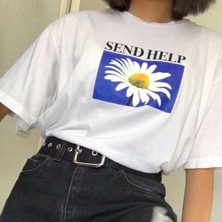 praty15 เสื้อยืด โอเวอร์ไซด์ รุ่น send help