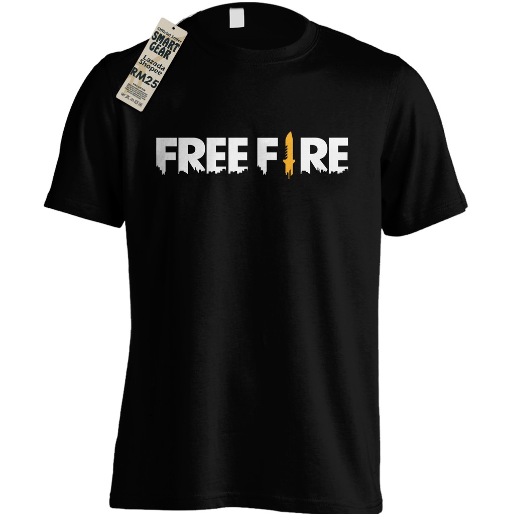 เสื้อยืดผ้าฝ้าย 100% พิมพ์ลายโลโก้เกม Garena Free Fire pubg Fortnite Mobile Legends สําหรับผู้ชาย