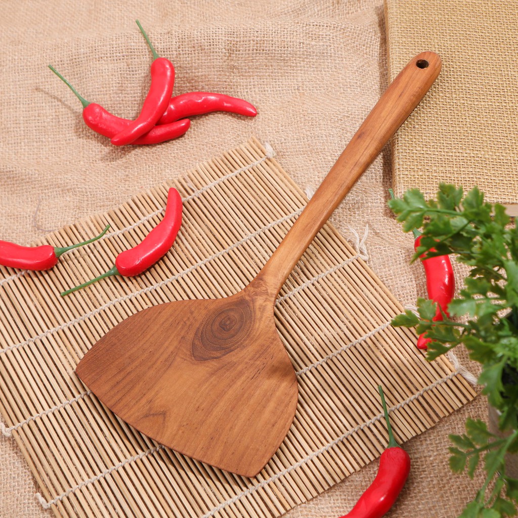 TEAK WOOD SPATULA WOODEN FRYING TOOL