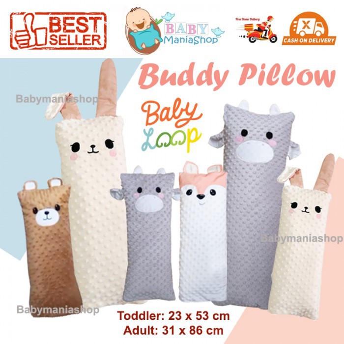 BABY LOOP Buddy Pillow Bolster หมอนเด็ก เด็กวัยหัดเดิน ผู้ใหญ่ เด็ก OEKO TEX Babymaniashopid