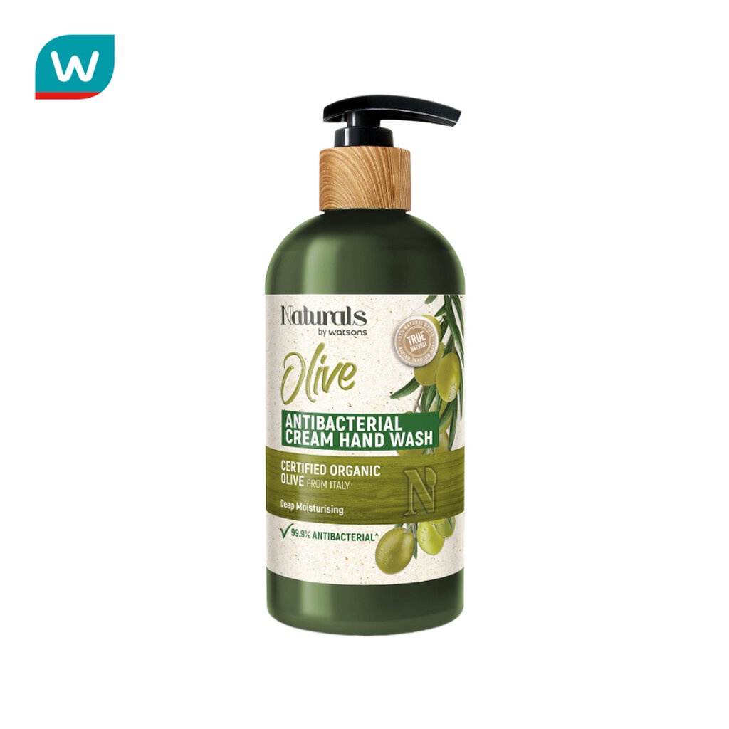 Naturals by Watsons เนเชอรัล บาย วัตสัน ทรู เนเชอรัล โอลีฟ แอนตี้แบคทีเรียล ครีมแฮนด์ วอช 400มล