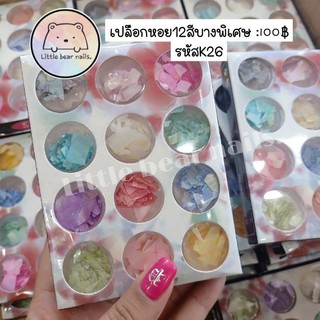 เปลือกหอยติดเล็บ ชนิดบางพิเศษ เซตสุดคุ้ม12สี