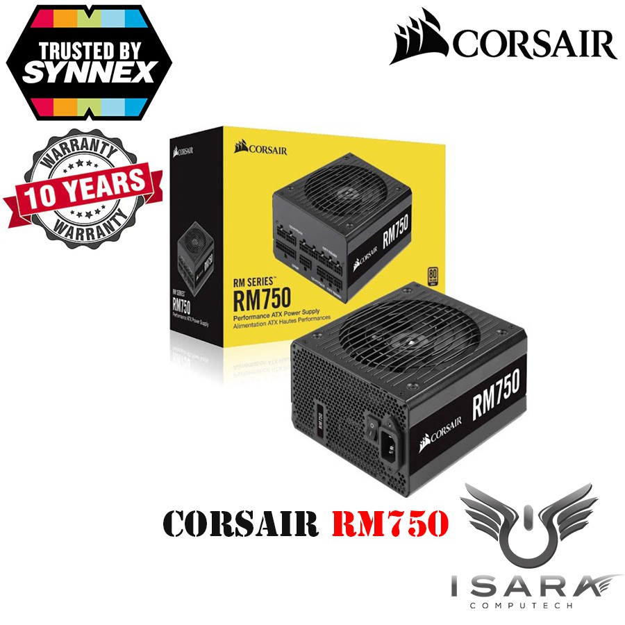 Power Supply อ ปกรณ จ ายไฟ Corsair Rm750 750w 80 Gold Cp Na Shopee Thailand