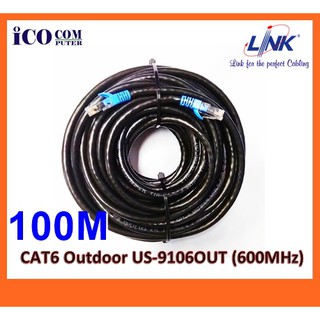 สายแลน(ภายนอกอาคาร) Outdoor CAT6 Link แท้ สำเร็จรูปพร้อมใช้งาน ยาว 100 เมตร