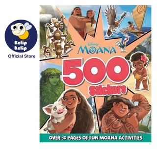 หนังสือกิจกรรม สติกเกอร์ Moana Disney Princess 500 พร้อมกิจกรรม และปริศนา สําหรับเด็ก