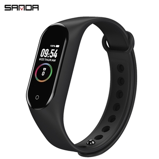 SANDA สมาร์ทบลูทูธสำหรับ IOS Android การเชื่อมต่อกันน้ำ Pedometer Heart Rate เลือด Multi-Function กีฬาดิจิตอลจอแสดงผล Smart Watch สมาร์ทวอทช์นาฬิกาฟิตเนส