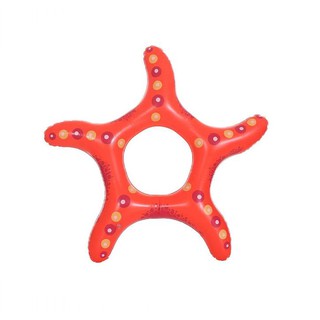 Float Me Summer ห่วงยางปลาดาว สีแดง Inflatable Red Starfish Pool Float