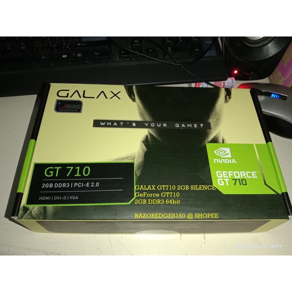 (การ์ดจอมือสอง-สภาพใหม่-ประกันเหลือเยอะ) GALAX GeForce GT710 2GB DDR3 64bit
