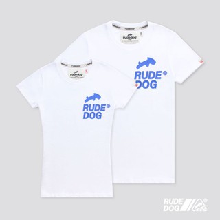 Rudedog เสื้อยืด รุ่น 2 lines สีขาว (ราคาต่อตัว)