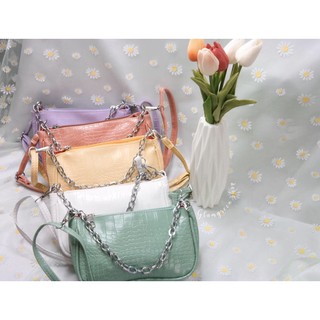 Silver Chain Crossbody Bag