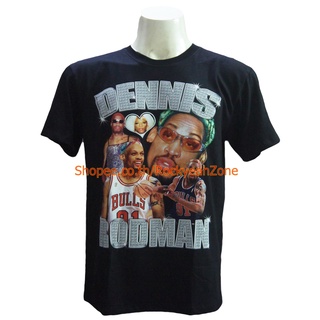 เสื้อบาส DENNIS RODMAN RODZILLA เสื้อไซส์ยุโรป เดนนิส ร็อดแมน PTA7147 เสื้อวงดนตรีต่างประเทศ Rockyeah