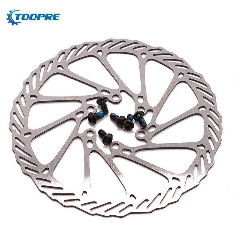 TOOPRE (1ชิ้น )ใบจานดิสเบรคเสือภูเขา ขนาด 160/180/203 มม.พร้อมน๊อตขันใบจาน