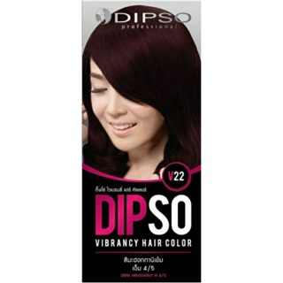 น้ำยาย้อมผม ดิ๊พโซ่ Dipso V22 สีมะฮอกกานีเข้ม