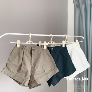 Shorts basic กางเกงขาสั้นสีพื้นทรงบาร์บี้