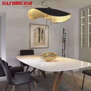 Sunmeiyi โคมไฟ LED ทรงโค้ง สไตล์โมเดิร์น สําหรับตกแต่งบ้าน ห้องครัว ห้องนั่งเล่น ร้านอาหาร