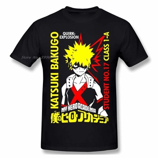 เสื้อยืดผ้าฝ้ายพิมพ์ลายขายดี เสื้อยืด พิมพ์ลาย Boku No Hero Academia Katsuki Bakugo - Kaachan สีขาว แฟชั่นฤดูร้อน ขนาดให