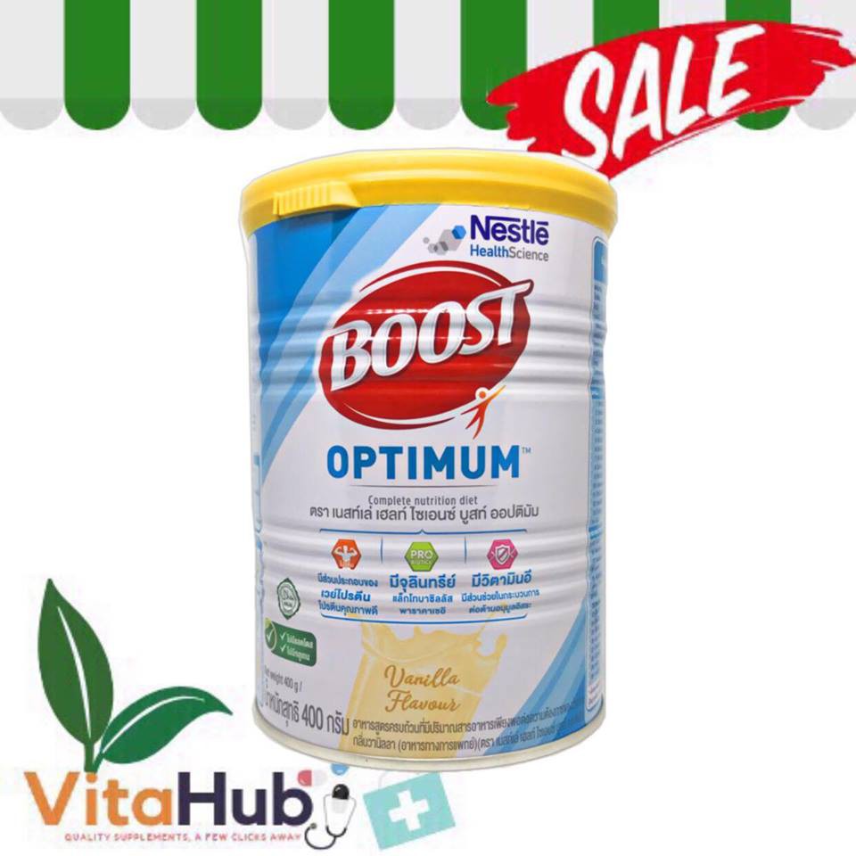 Nestle Nutren Boost Optimum 400 G อาหารเสริม นิวเทรน ออปติมัม 400 กรัม ...