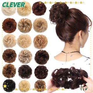 CLEVER Wavy Buns Piece Updo Donut Buns Scrunchie Curly Messy Hair Bun Elastic Fake Hairpieces Natural Bobble Hair Extensions