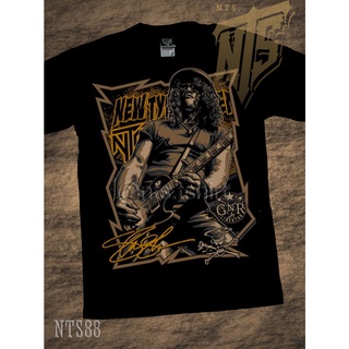 NTS 88 Slash GNR Guns n Roses  ROCK เสื้อยืด เสื้อวง เสื้อดำ สกรีนลายอย่างดี ผ้าหนานุ่ม NTS T SHIRT S M L XL XXL