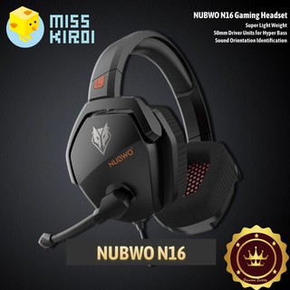 NUBWO รุ่น N16 Stereo Headset for Gaming หูฟังเกมมิ่ง แบบครอบหัว มีไมโครโฟน ระบบสเตริโอ มีไฟรอบ Gaming Headset Earphone