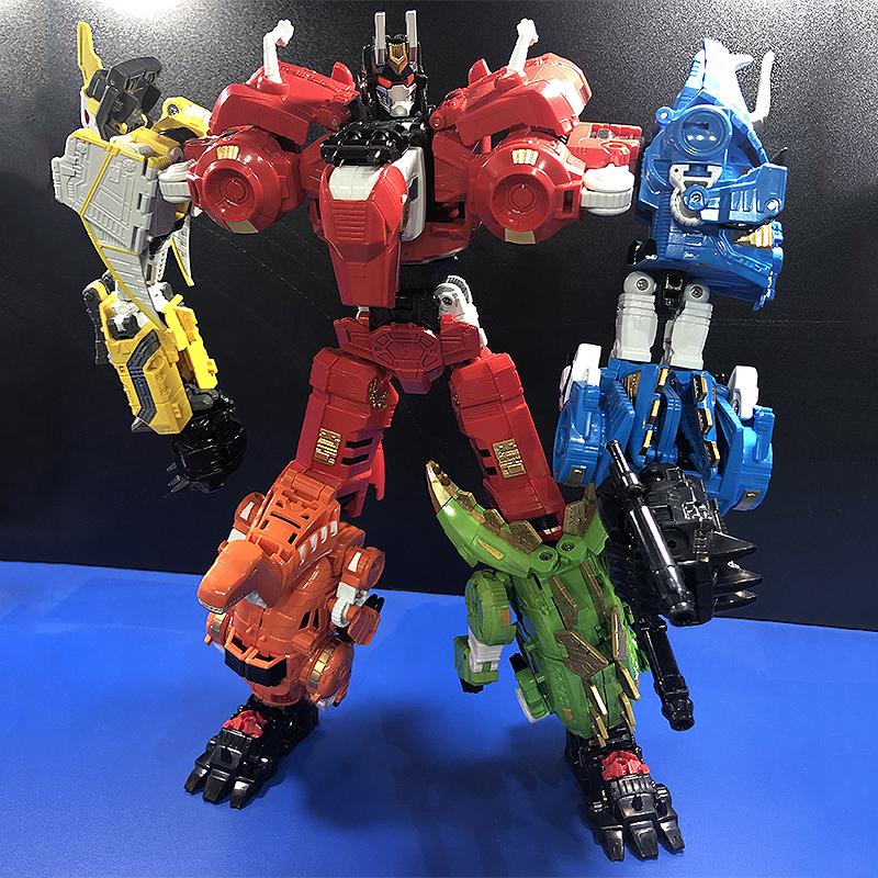 F Fit Transformers โมเดลหุ่นยนต์ไดโนเสาร์ Shura King 5 สีดํา ของเล่นสําหรับเด็กผู้ชาย