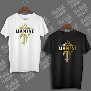 ตํานานมือถือ MANIAC เสื้อยืดผ้าฝ้ายคุณภาพสูงและไวนิลขนาด (M-L-XL) &lt;{i