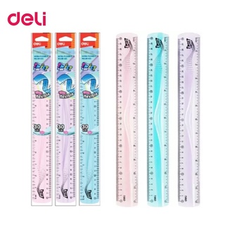 Deli ไม้บรรทัดเยลลี่ งอได้ PVC ยาว 30 เซนติเมตร No.H21