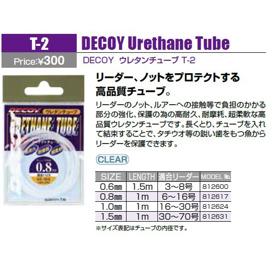 กะพงน้ำเช้า ของมันต้องมี ท่อยูริเทนกันรอยฟันปลาจาก ดีคอย Decoy รุ่น T-2 Urethane Tube นำเข้าโดย KTN