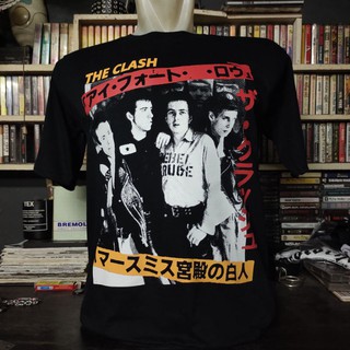 เสื้อยืด พิมพ์ลายวงดนตรี PUNK THE CLASH