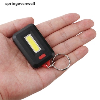 [springevenwell] พวงกุญแจไฟฉาย LED COB ขนาดเล็ก กันน้ํา แบบพกพา สําหรับตั้งแคมป์