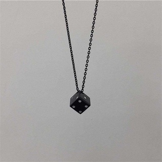 INS Korean Girls Simple Geometric Lucky Pendant Necklace Hip Hop Sweater Chain Men Women Retro Jewelry