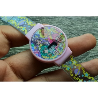 นาฬิกา Vintage มือสองญี่ปุ่น SAILOR MOON ระบบ Digital ผู้หญิง ทรงกลม หน้าปัดสีม่วง หน้าปัด 25mm