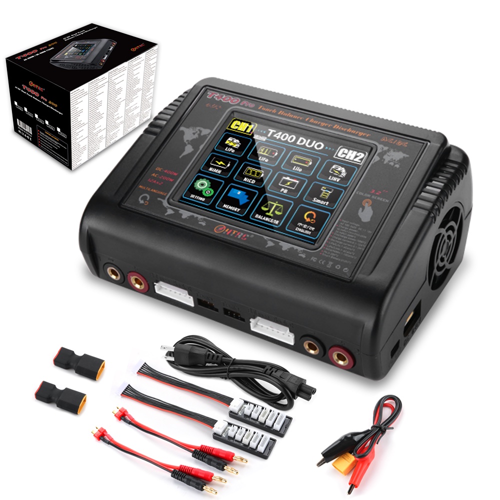 HTRC Lipo Ladegerät Duo - Dual Ladegerät Für RC Akkus Bis 6S, 10A Mit AC/DC Eingang