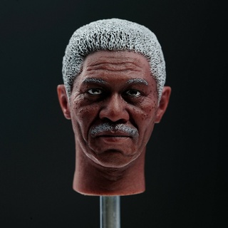 โมเดลรูปปั้นหัวนักแสดงชาย Morgan Freeman สเกล 1/6 ขนาด 12 นิ้ว ของเล่นสำหรับเด็ก