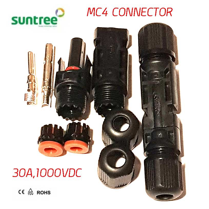แจ็คต่อแผงโชลาร์เชลล์ MC4 MC4 solar panel connector ข้อต่อMC4 5คู่ สำหรับโชลาร์เชลล์ ข้อต่อกันน้ำงาน