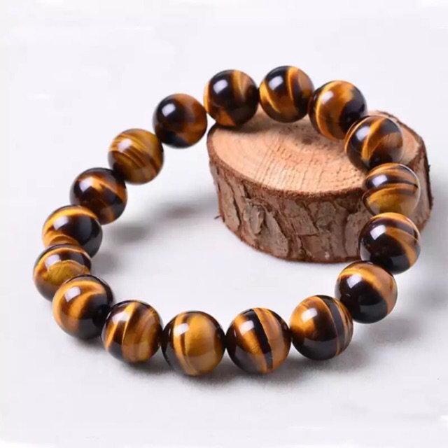 [พิเศษของแถมสุดน่ารัก🎊] ไทเกอร์อาย (Tiger′s Eye) ขนาด 10 mm. **หินมงคล หินแห่งความมั่งคั่ง ร่ำรวย** หินแท้ 100%