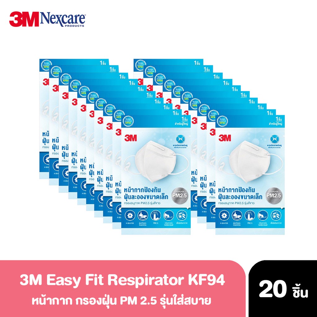 △3M หน้ากากอนามัย ป้องกันฝุ่น PM2.5 กันเชื้อโรค Respirator mask
