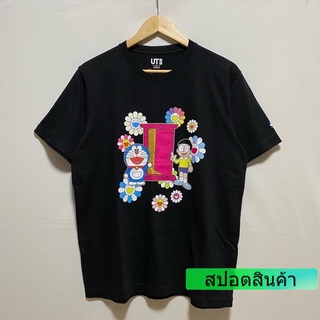 ROUND คอลูกเรือเสื้อยืดลำลองUNIQLO UT x Doraemon งานตามหาใหม่มากS to4XL-4XL