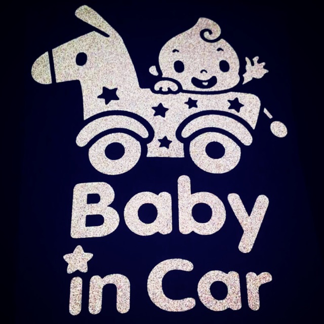 สติ๊กเกอร์ Baby in car สะท้อนแสง 3M